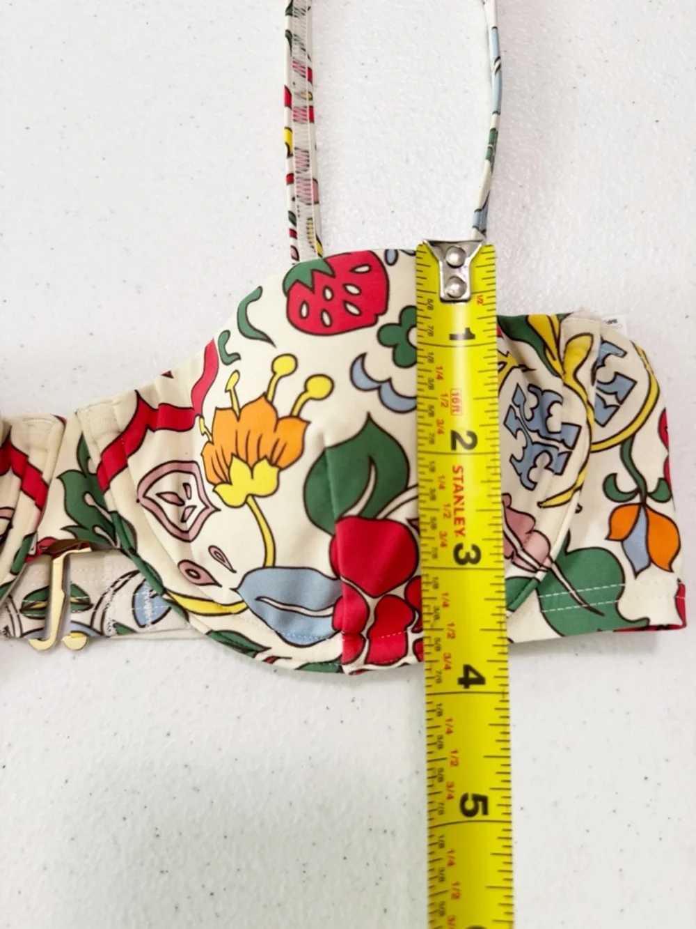 Tory Burch Floral Printed Bikini Top XS